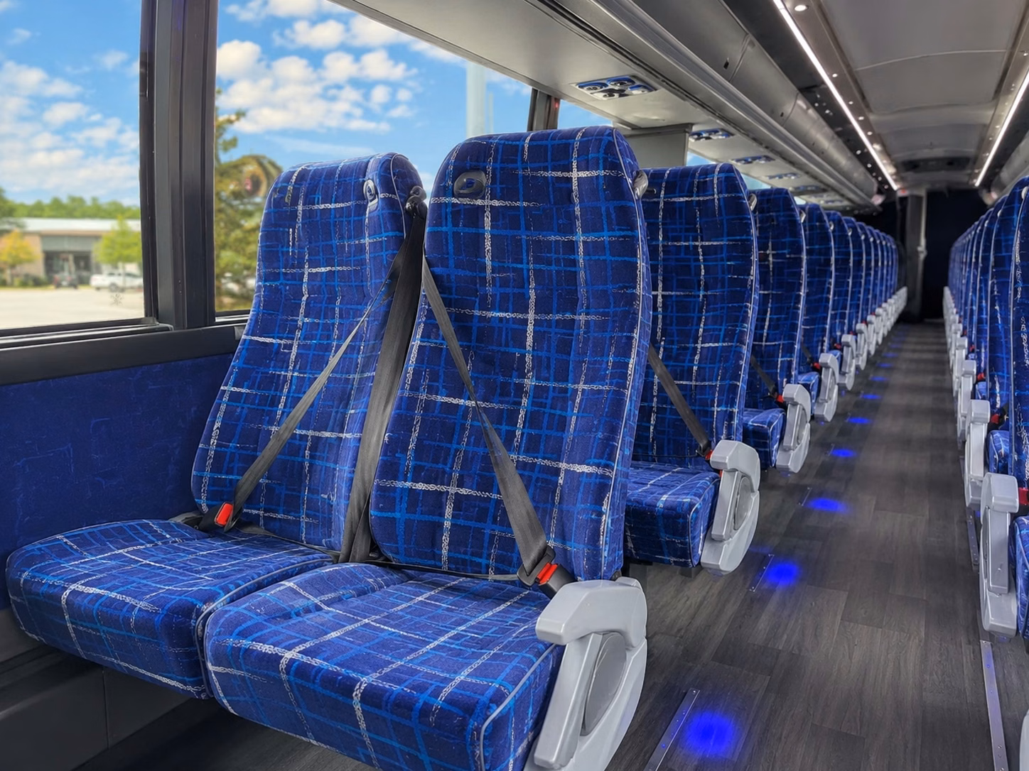 56 passenger charter bus interior